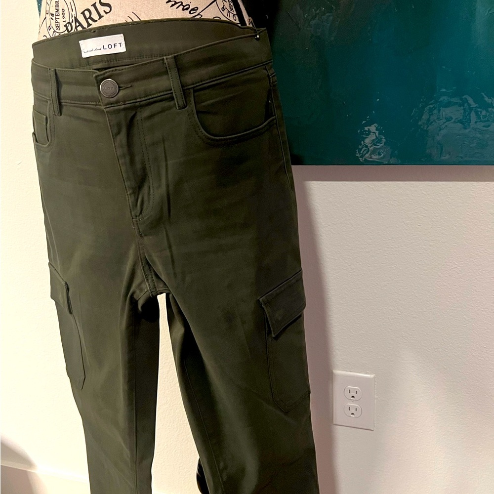 Loft Green Cargo Pants